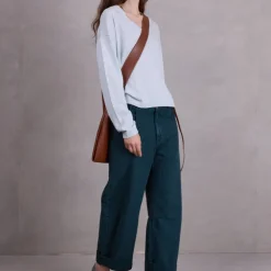 Fenne broek in evergreen