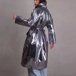 Ferdi silver trench coat
