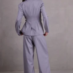 Fernando grijze geknoopte blazer
