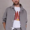 Ferre vest in steel grey herringbone
