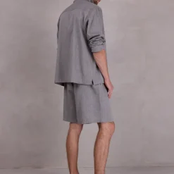 Ferre vest in steel grey herringbone