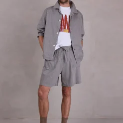 Ferre vest in steel grey herringbone