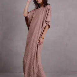 Fibe jurk in pink sand