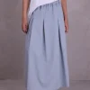 Fieke rok in misty blue