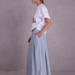 Fieke rok in misty blue