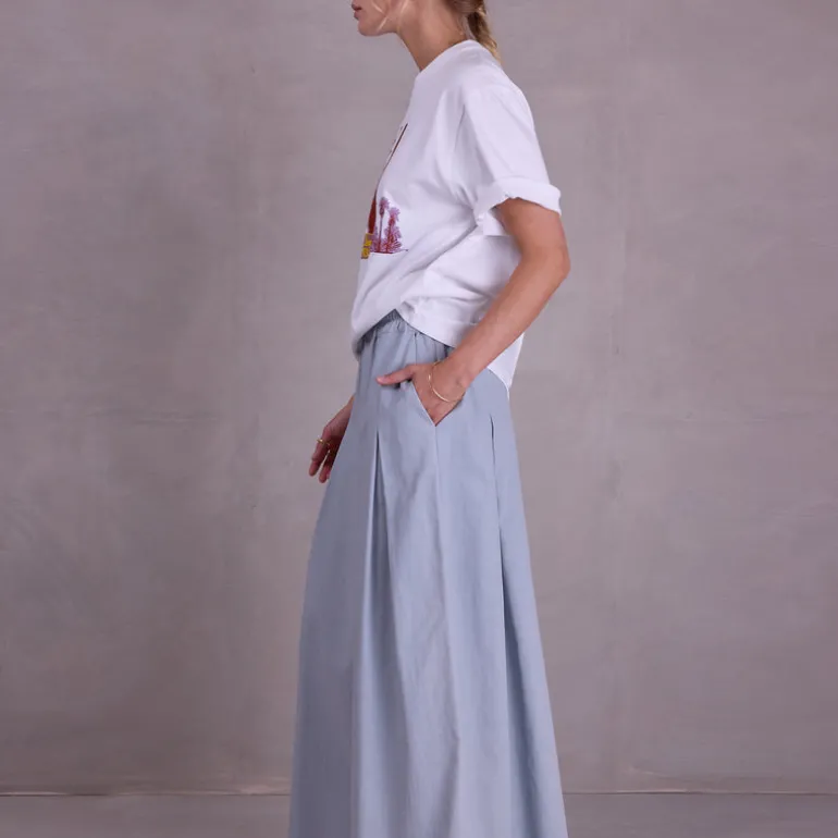 Fieke rok in misty blue