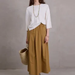 Fieke rok in mustard