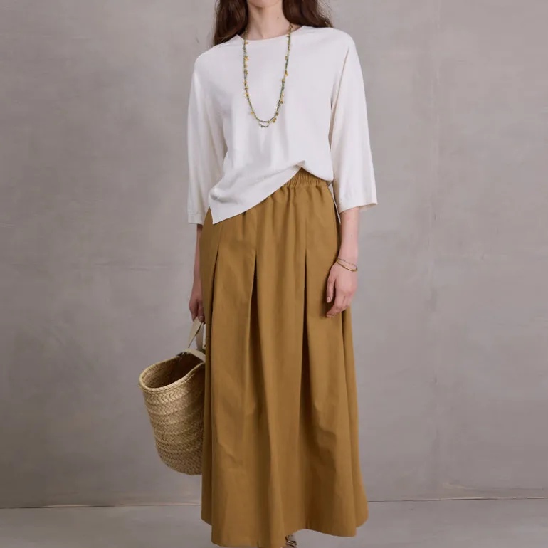 Fieke rok in mustard