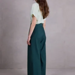 Filipa lichtgroen gestreepte blouse