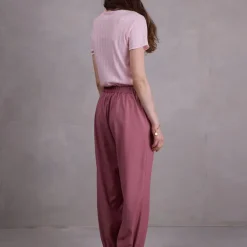 Fiona roze pointelle jersey T-shirt