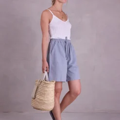 Fleur wit pointelle jersey topje