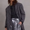 Flint vest in black stripes