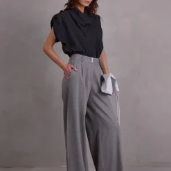 Flora antraciete blouse