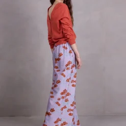 Freddy broek in red akebia flowers