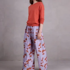 Freddy broek in red akebia flowers