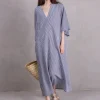 Freya jurk in navy stripes