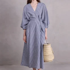 Freya jurk in navy stripes