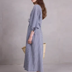 Freya jurk in navy stripes