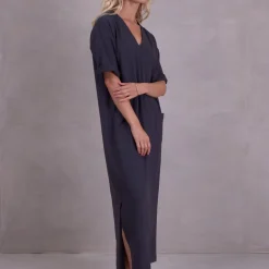 Funic jurk in charcoal
