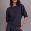 Ilana T-shirt in charcoal