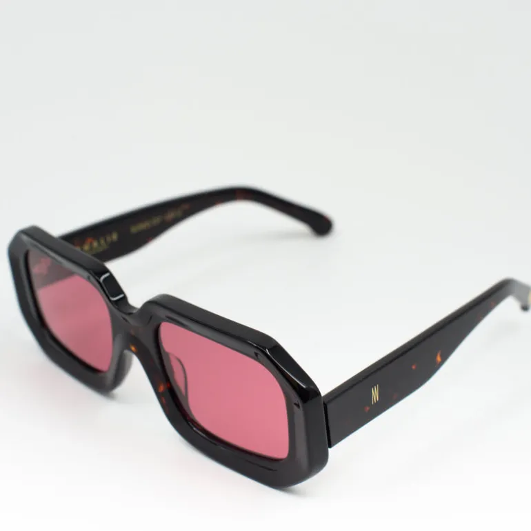 Jackie zonnebril in dark tortoise / cherry