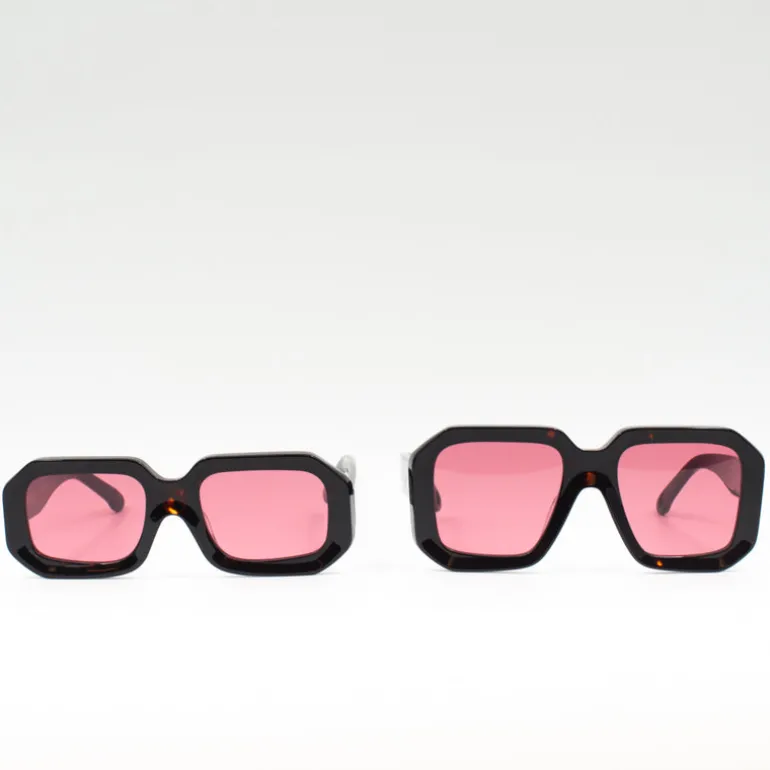 Jackie zonnebril in dark tortoise / cherry