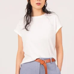 Leren D-ring riem in cognac