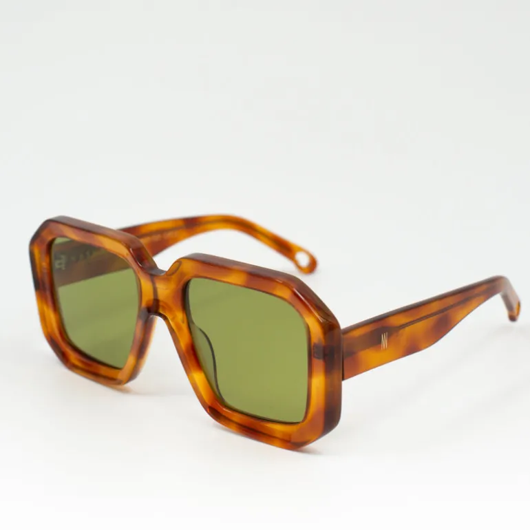 Onassis zonnebril in light tortoise /olive