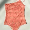 Oranje asymmetrisch badpak
