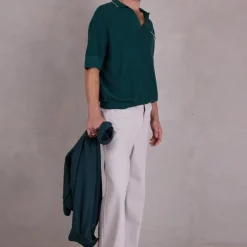 Osaka polo in evergreen