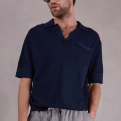 Osaka polo in night blue