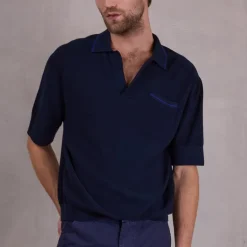 Osaka polo in night blue