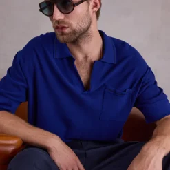 Osaka polo in royal blue