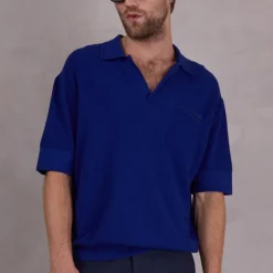 Osaka polo in royal blue