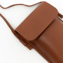 Smartphone bag in cognac nappaleer