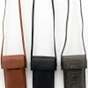 Smartphone bag in zwart nappaleer