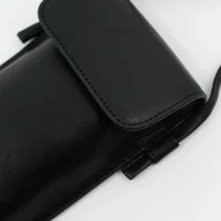Smartphone bag in zwart nappaleer