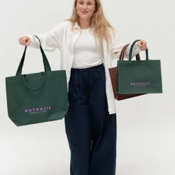 XL shopper in bottle green