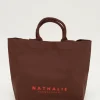 XL shopper in dark henna