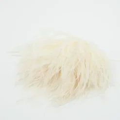 Zaza broche met veren in ecru