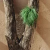 Zaza brooch in grass green feathers