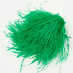 Zaza brooch in grass green feathers