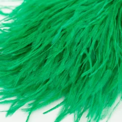 Zaza brooch in grass green feathers