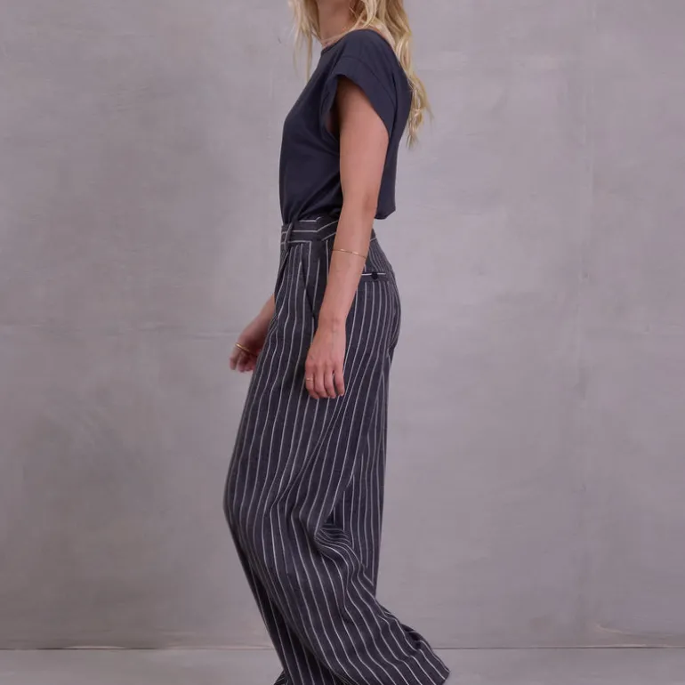 Zoella broek in black stripes