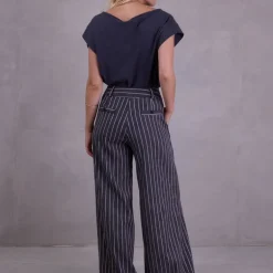 Zoella broek in black stripes