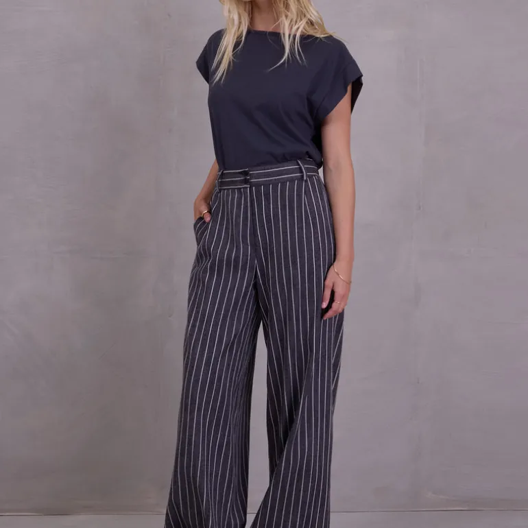 Zoella broek in black stripes