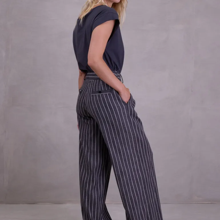 Zoella broek in black stripes