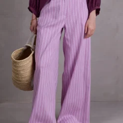 Zoella broek in bright lilac stripes