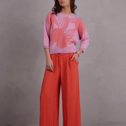Zoella broek in flame Tencel