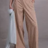 Zoella broek in mokka stripes